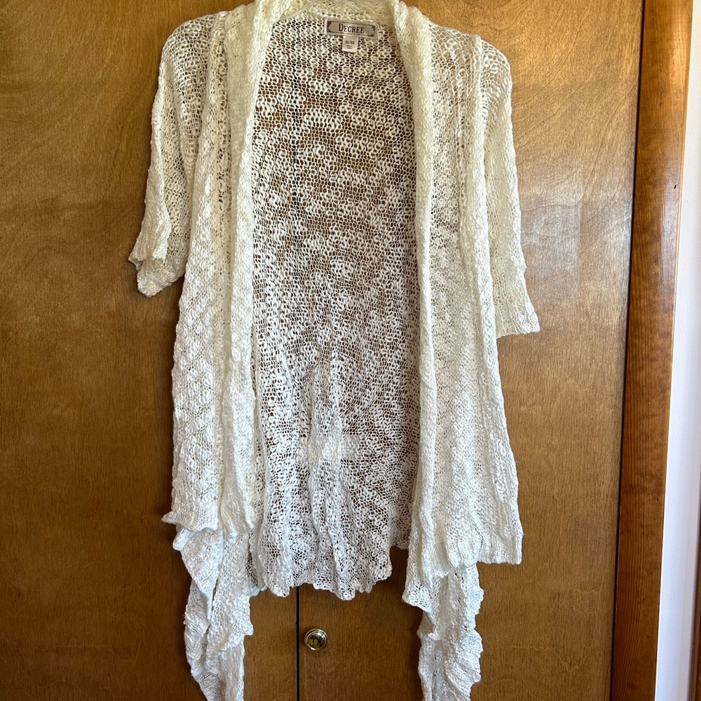 Women’s Decree Cream Open-Front Cardigan